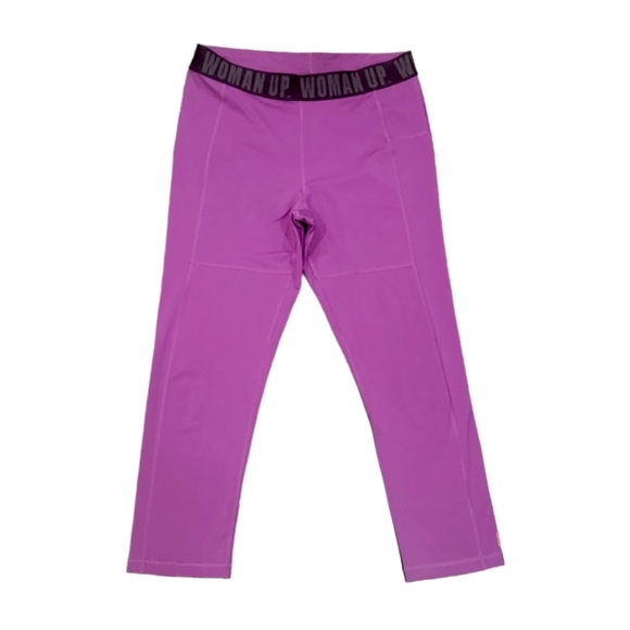 Lucy Pants - Lucy Woman Up Bright Purple Athletic Capri Leggings Size Medium